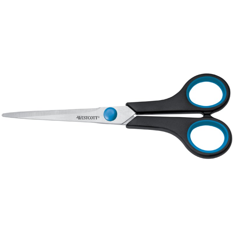 Westcott Easy Grip schaar 175mm blauw/zwart voor rechtshandigen